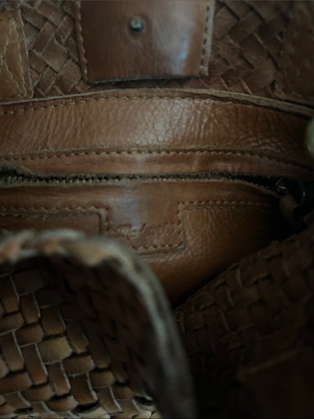 Madewell Woven Leather Crossbody Bag - Brown - Picture 2 of 16